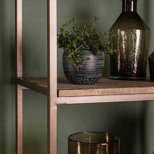 Nkuku Marjori Narrow Mango Wood & Iron Standing Shelves